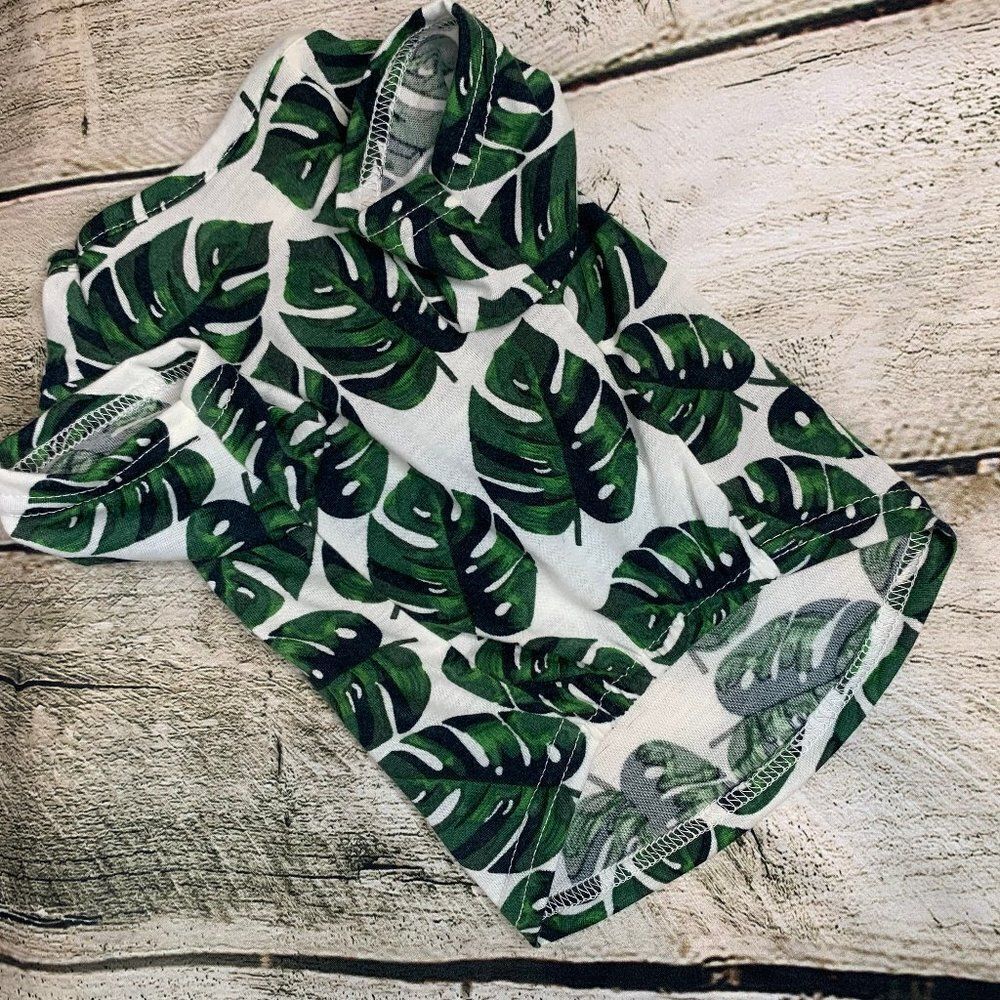 Heart to Tail | Dog Apparel Tee Shirt | White & Green | Medium and Large - Picture 2 of 6